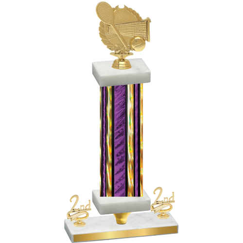 Premium Single Purple Glacier Second Place Tennis Trophy