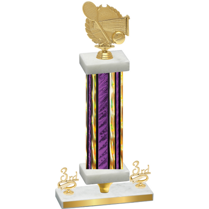 Premium Single Purple Glacier Third Place Tennis Trophy