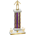 Premium Single Purple Glacier Second Place Wrestling Trophy