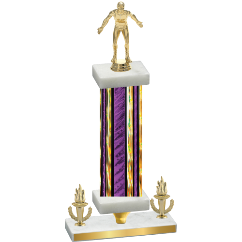 Premium Single Purple Glacier Victory Wrestling Trophy