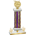 Premium Single Purple Glacier Fourth Place Bowling Trophy