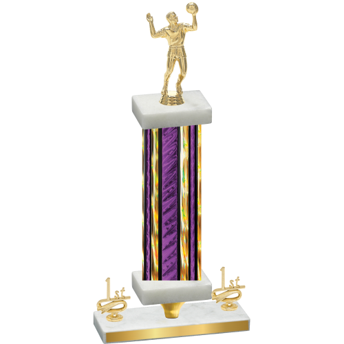 Premium Single Purple Glacier First Place Volleyball Trophy