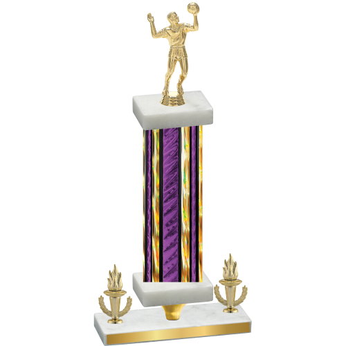 Premium Single Purple Glacier Victory Volleyball Trophy