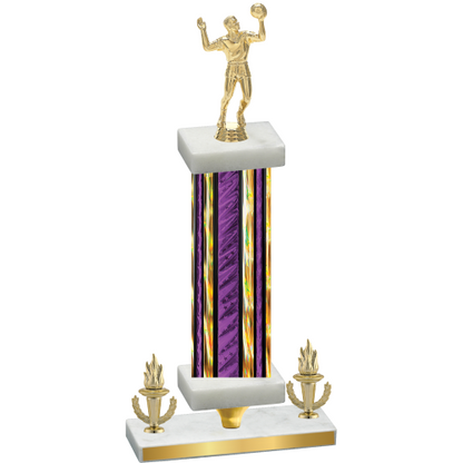 Premium Single Purple Glacier Victory Volleyball Trophy