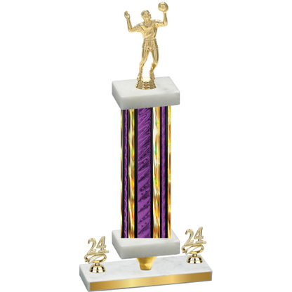 Premium Single Purple Glacier Year Volleyball Trophy