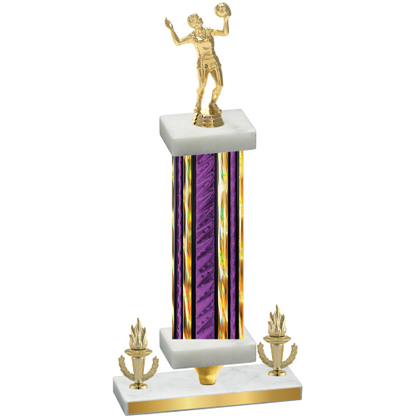 Premium Single Purple Glacier Victory Volleyball Trophy