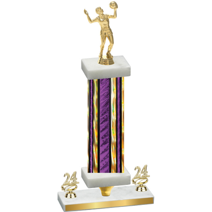 Premium Single Purple Glacier Year Volleyball Trophy