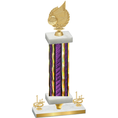 Premium Single Purple Glacier First Place Volleyball Trophy