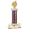 Premium Single Purple Glacier Fourth Place Volleyball Trophy