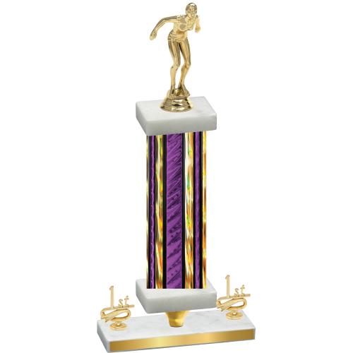 Premium Single Purple Glacier First Place Tennis Trophy