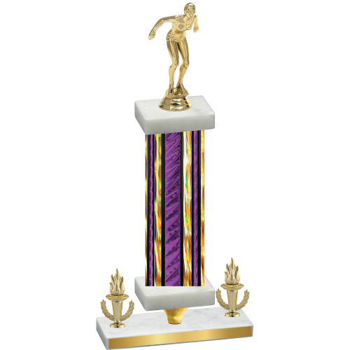 Premium Single Purple Glacier Victory Tennis Trophy