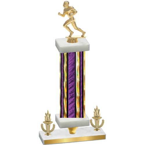 Premium Single Purple Glacier Victory Football Trophy