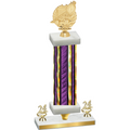 Premium Single Purple Glacier Year Swimming Trophy