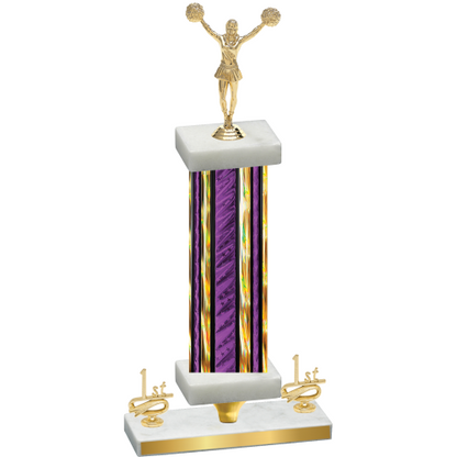 Premium Single Purple Glacier First Place Cheerleading Trophy