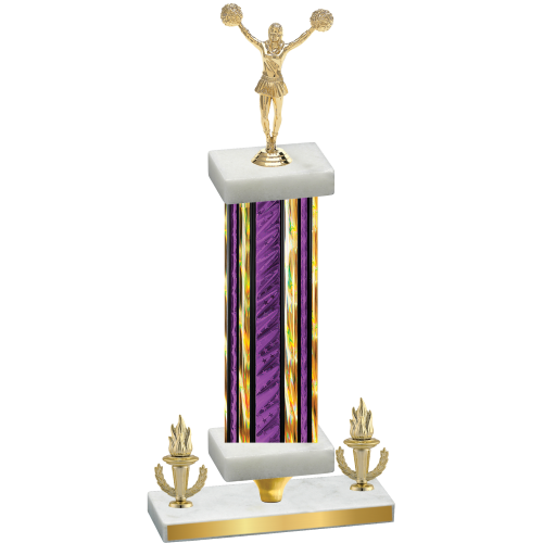 Premium Single Purple Glacier Victory Cheerleading Trophy