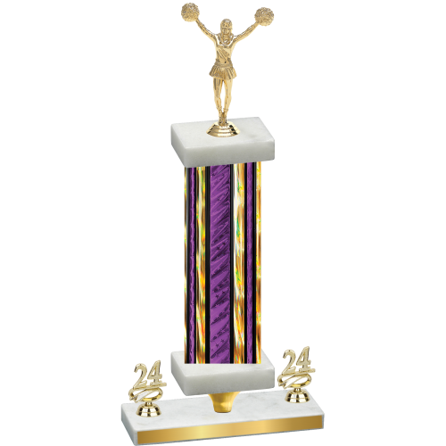 Premium Single Purple Glacier Year Cheerleading Trophy