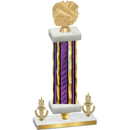 Premium Single Purple Glacier Victory Cheerleading Trophy