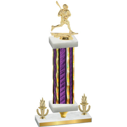 Premium Single Purple Glacier Victory Lacrosse Trophy