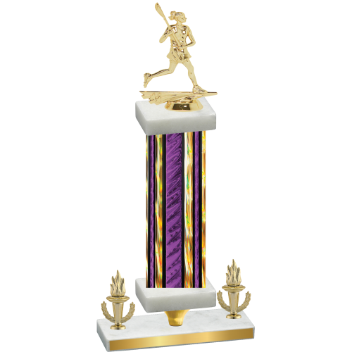 Premium Single Purple Glacier Victory Lacrosse Trophy