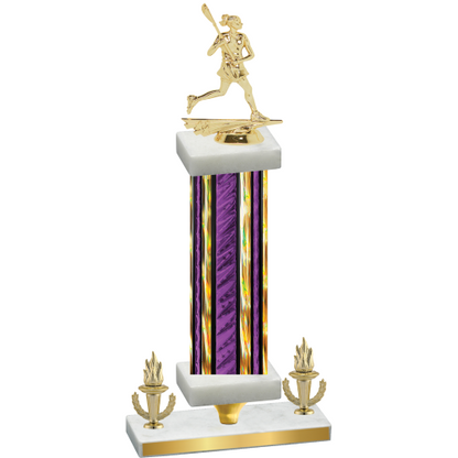 Premium Single Purple Glacier Victory Lacrosse Trophy