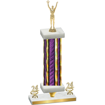 Premium Single Purple Glacier Year Victory Trophy