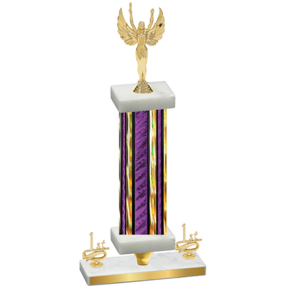 Premium Single Purple Glacier First Place Victory Trophy