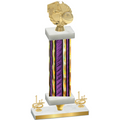 Premium Single Purple Glacier First Place Basketball Trophy