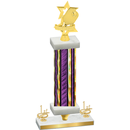 Premium Single Purple Glacier First Place Pickleball Trophy