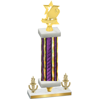 Premium Single Purple Glacier Victory Pickleball Trophy