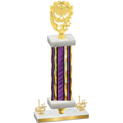 Premium Single Purple Glacier First Place Pickleball Trophy