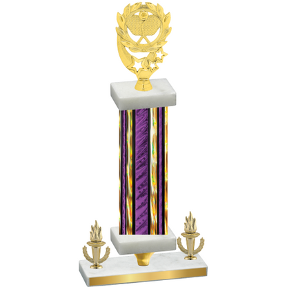 Premium Single Purple Glacier Victory Pickleball Trophy