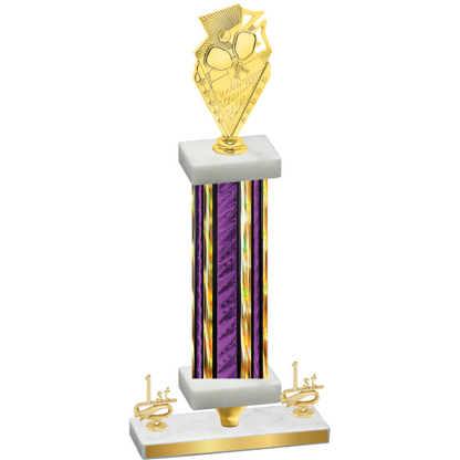 Premium Single Purple Glacier First Place Pickleball Trophy