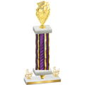 Premium Single Purple Glacier Third Place Pickleball Trophy