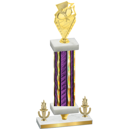 Premium Single Purple Glacier Victory Pickleball Trophy