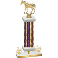 Premium Single Purple Glacier Third Place Horses Trophy
