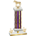 Premium Single Purple Glacier Third Place Horses Trophy