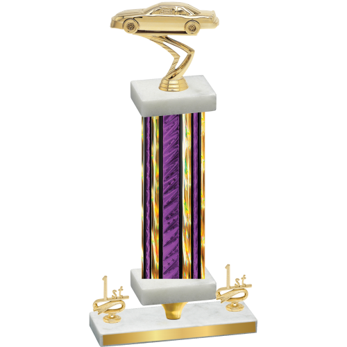 Premium Single Purple Glacier First Place Cars Trophy