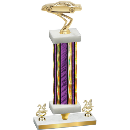 Premium Single Purple Glacier Year Cars Trophy