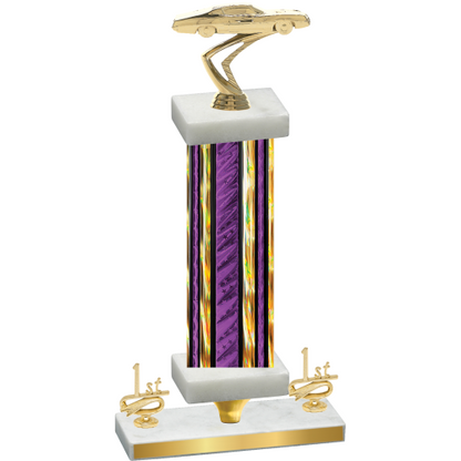 Premium Single Purple Glacier First Place Cars Trophy