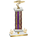Premium Single Purple Glacier Fourth Place Cars Trophy