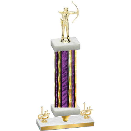 Premium Single Purple Glacier First Place Archery Trophy