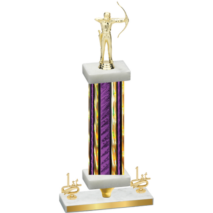 Premium Single Purple Glacier First Place Archery Trophy