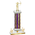 Premium Single Purple Glacier Third Place Archery Trophy