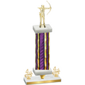 Premium Single Purple Glacier Fourth Place Archery Trophy