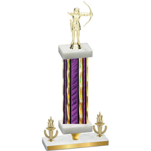 Premium Single Purple Glacier Victory Archery Trophy