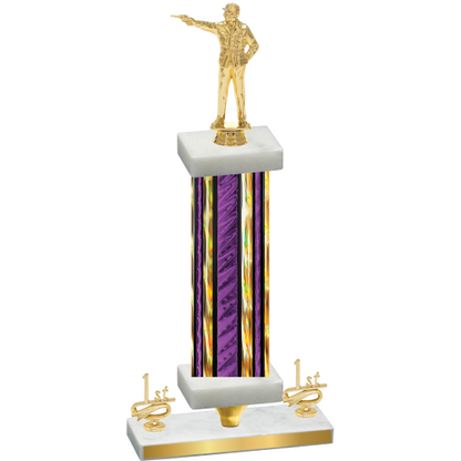 Premium Single Purple Glacier First Place Shooter Trophy