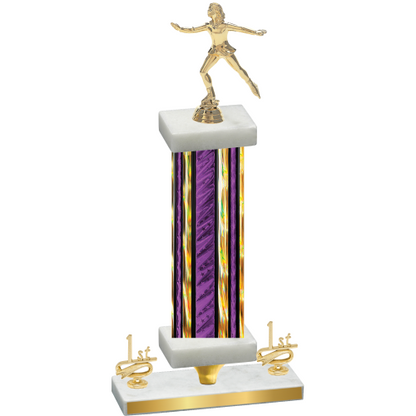 Premium Single Purple Glacier First Place Skater Trophy