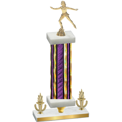 Premium Single Purple Glacier Victory Skater Trophy