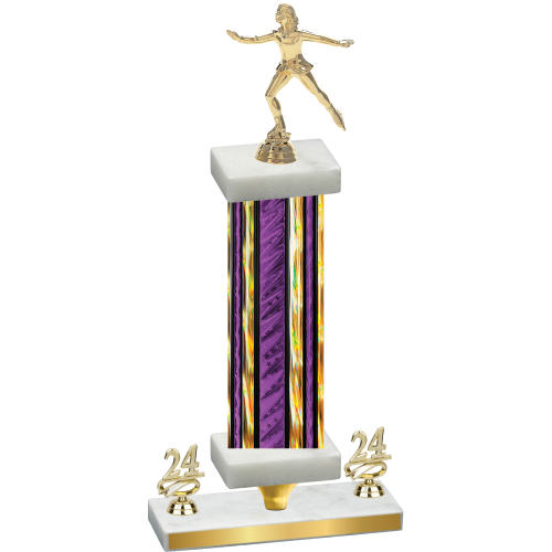 Premium Single Purple Glacier Year Skater Trophy