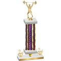 Premium Single Purple Glacier Second Place Weights Trophy